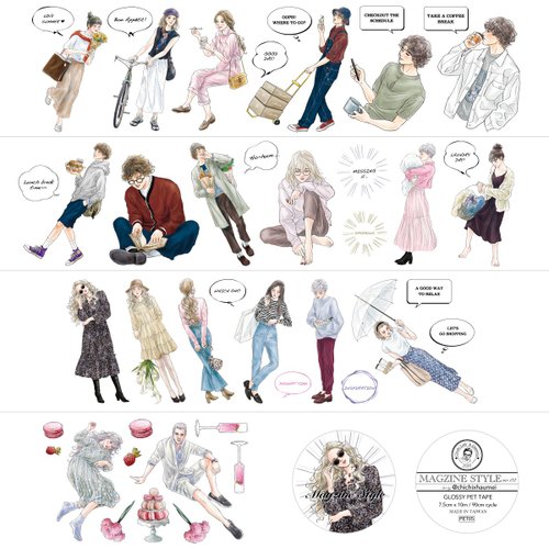 アメキャラ Petテープ 26種類 ちちちち // MAGZINE STYLE no.2 // 光沢