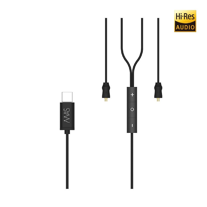 MAS XX Hi-ResDAC 3D Surround  USB-C Headphone Cable - หูฟัง - วัสดุอื่นๆ สีดำ