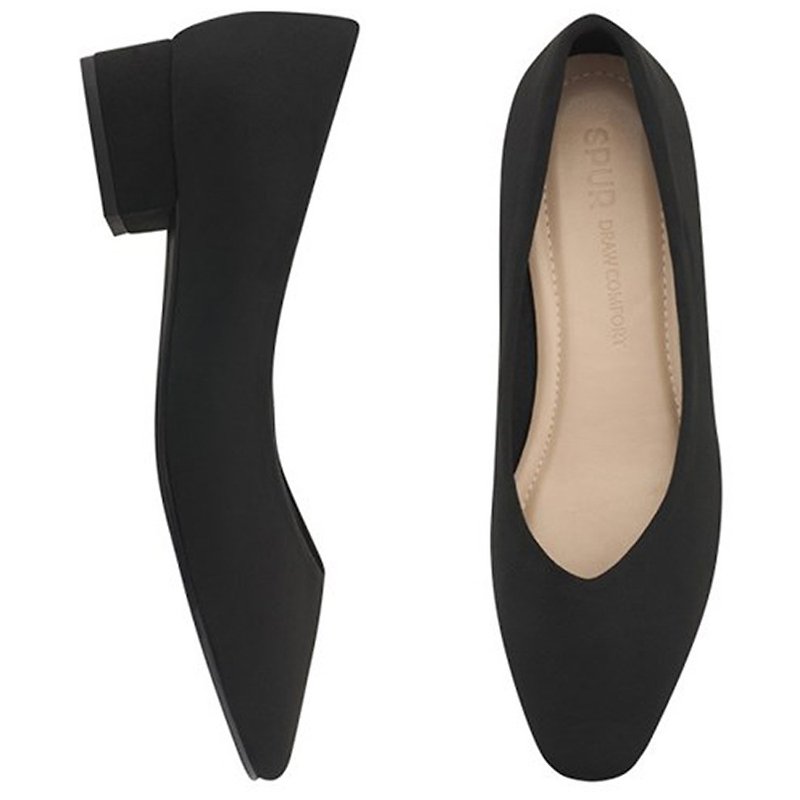 PRE-ORDER SPUR 平底鞋 E-30 BLACK - 女皮鞋 - 其他材質 