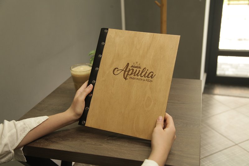 Custom Wooden Menu with Free Engraving - Other - Wood Multicolor