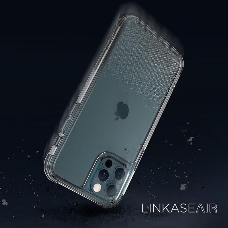 LINKASEAIR 防摔抗菌蝕刻玻璃殼 iPhone12 Pro Max 6.7吋 漸變 - 手機殼/手機套 - 玻璃 透明