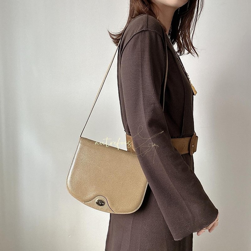 Second-hand Christian Dior leather saddle bag - Messenger Bags & Sling Bags - Genuine Leather Khaki