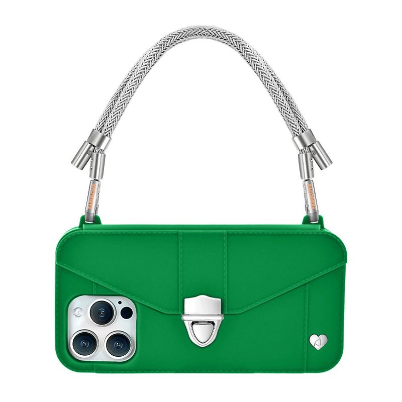 Hong Kong Design Mobile Phone Bag-Aura【Silver Strap + Forest Pursecase】 - เคส/ซองมือถือ - วัสดุอีโค สีเขียว