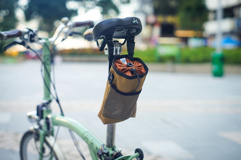 Brompton 兩用自行車坐墊包 - X-PAC (美國面料) 卡其金 - 腳踏車/周邊 - 防水材質 卡其色