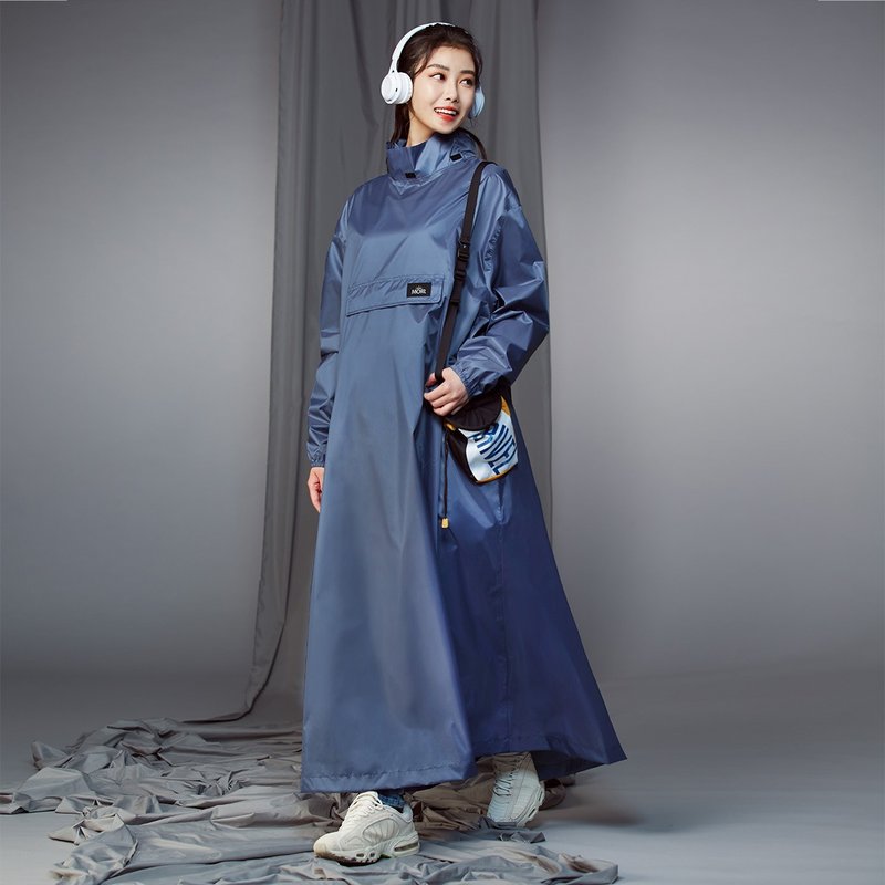 PostPosi Light Reverse Light Raincoat_Misty Blue - Umbrellas & Rain Gear - Waterproof Material Blue