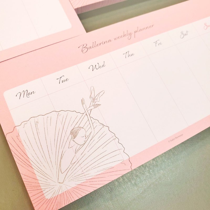 Ballerina weekly planner memo pad - Sticky Notes & Notepads - Paper 
