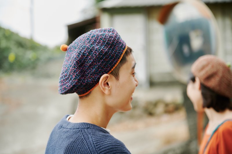 Snowball Beret - Mistletoe - Hats & Caps - Cotton & Hemp Purple