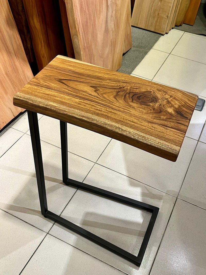 Xie Mumu Studio Taiwan teak side table 43*24*H60cm straight low table side table small table - เฟอร์นิเจอร์อื่น ๆ - ไม้ 