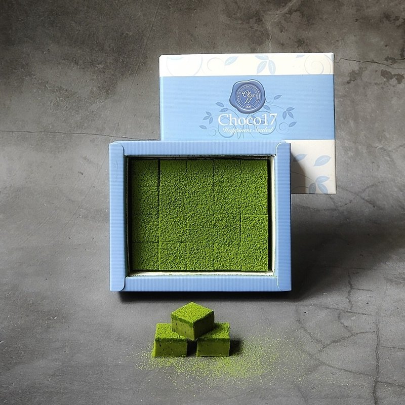 Choco17 chocolate Beijing rhyme matcha raw chocolate 20 pieces / coffret without gift bag - Chocolate - Fresh Ingredients Green