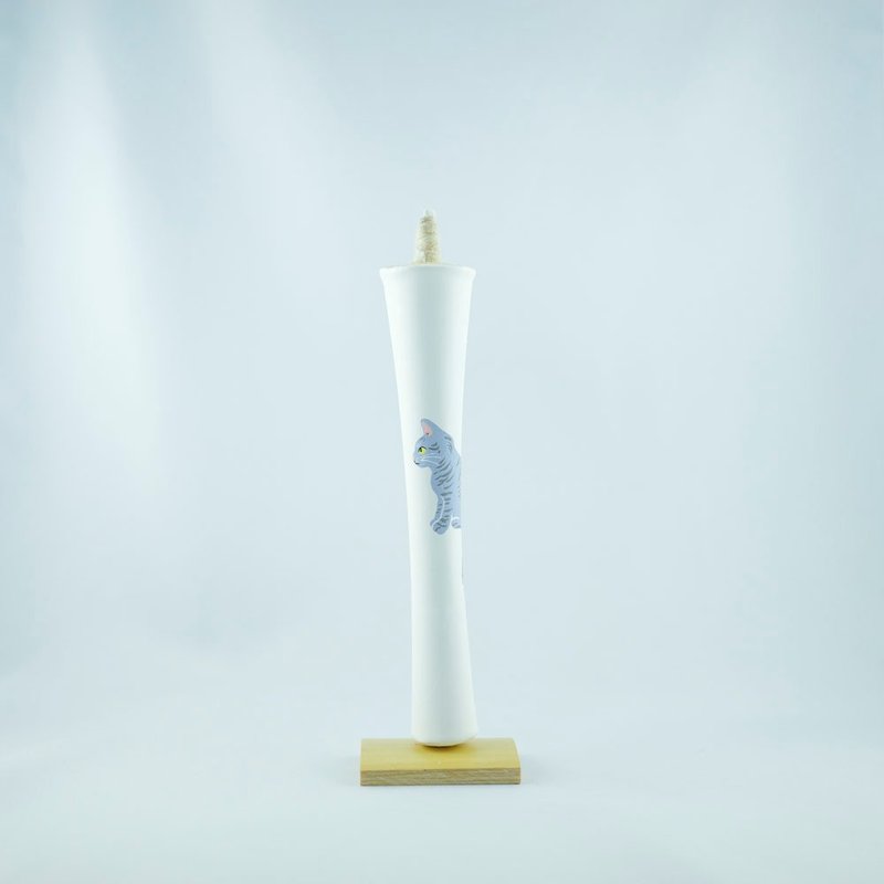 【京都伏見京蠟燭】世間都是貓 聯名限定款 NMR-1515 - 香氛蠟燭/燭台 - 蠟 白色