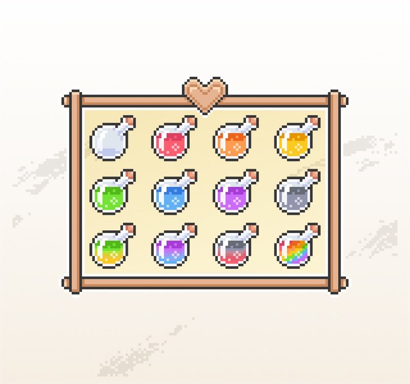 Twitch訂閱者徽章及小奇點徽章/忠誠徽章/像素風/游戲藥水瓶 - Logo 設計/圖案設計 - 其他材質 