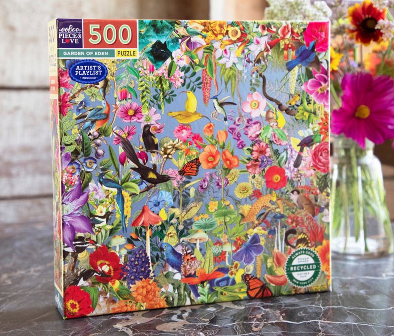 eeBoo 500 Piece Puzzle - Garden of Eden 500 Piece Puzzle - เกมปริศนา - กระดาษ หลากหลายสี