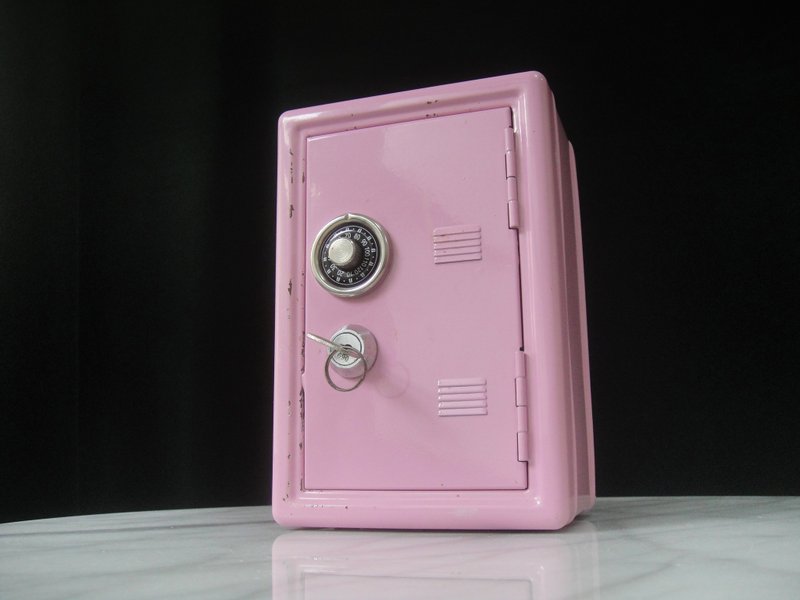 【OLD-TIME】Pre-owned Vintage Taiwan-Made Safe-Shaped Piggy Bank - กระปุกออมสิน - วัสดุอื่นๆ หลากหลายสี