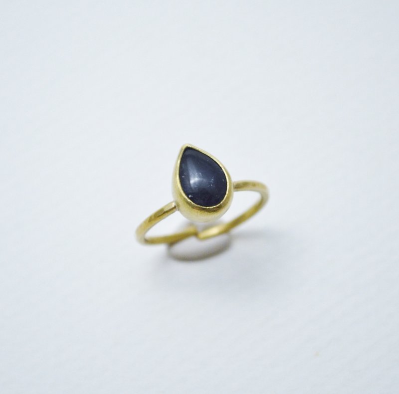 Simple Series-Iolite‧Brass Open Ring‧Type1 - General Rings - Copper & Brass Black