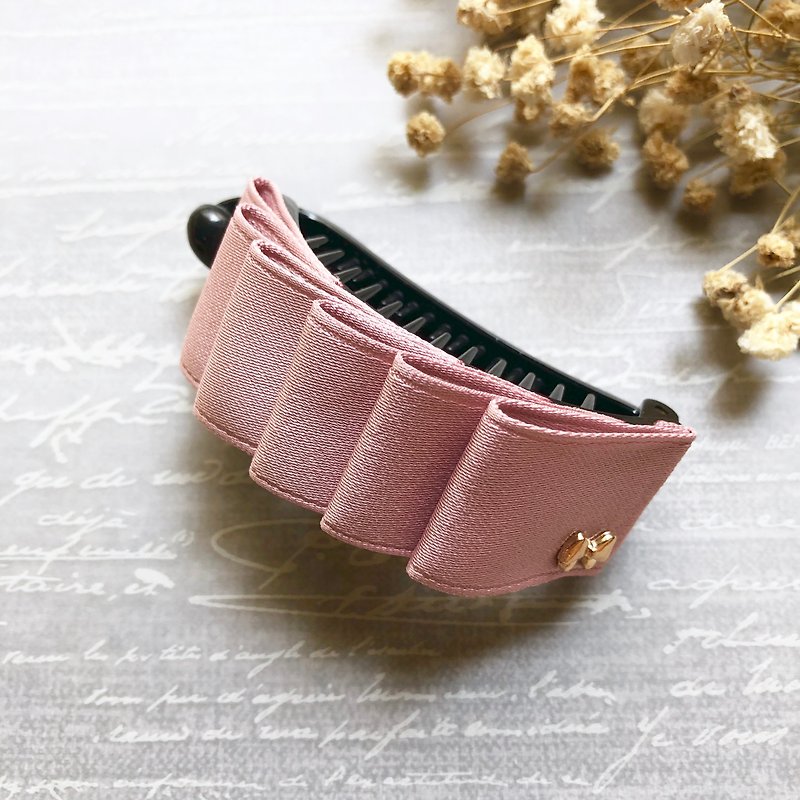 Elegant temperament ponytail clip/pink - Hair Accessories - Other Materials Pink