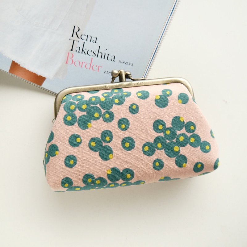 Luguang Guoguo two-compartment coin purse/ kiss lock bag【Made in Taiwan】 - กระเป๋าใส่เหรียญ - โลหะ สึชมพู