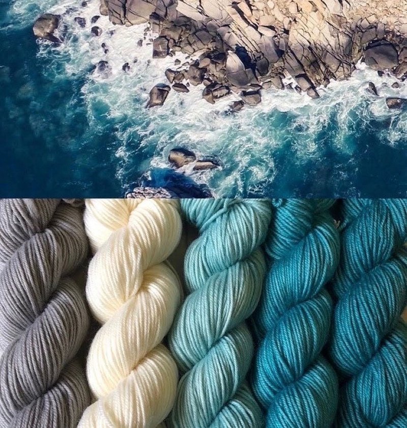 Hand dyed yarn set aran weight merino superwash - 編織/刺繡/羊毛氈/縫紉 - 羊毛 多色