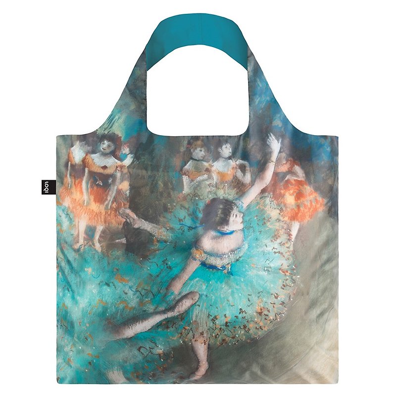 LOQI 購物袋-博物館系列 (綠色舞者 EDSD) - 側背包/斜背包 - 聚酯纖維 多色
