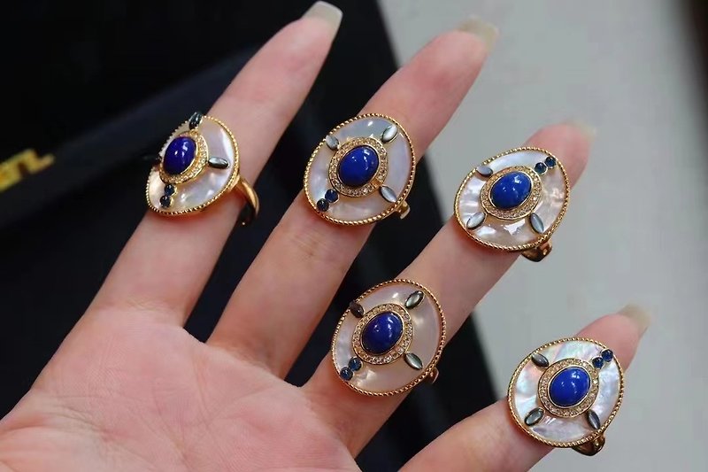 Rational Afghan lapis lazuli. life number 6 - General Rings - Gemstone 