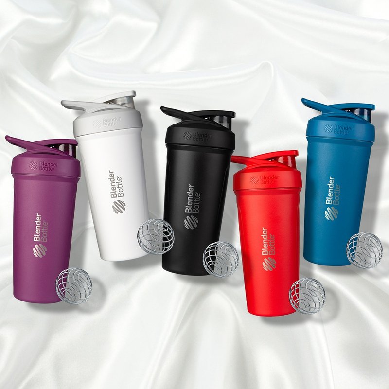 【BlenderBottle】Strada Stainless Steel safety lock shaker bottle 24oz/710ml - กระบอกน้ำร้อน - สแตนเลส 