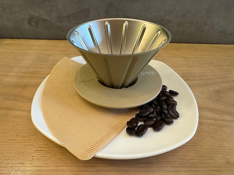 Orbis x Minos 不銹鋼濾杯 - 卡其色 - 咖啡壺/咖啡周邊 - 不鏽鋼 