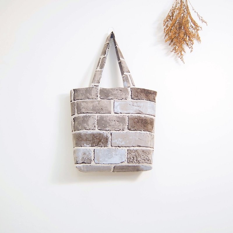 Material Bags - Bricks - Handbags & Totes - Cotton & Hemp Brown