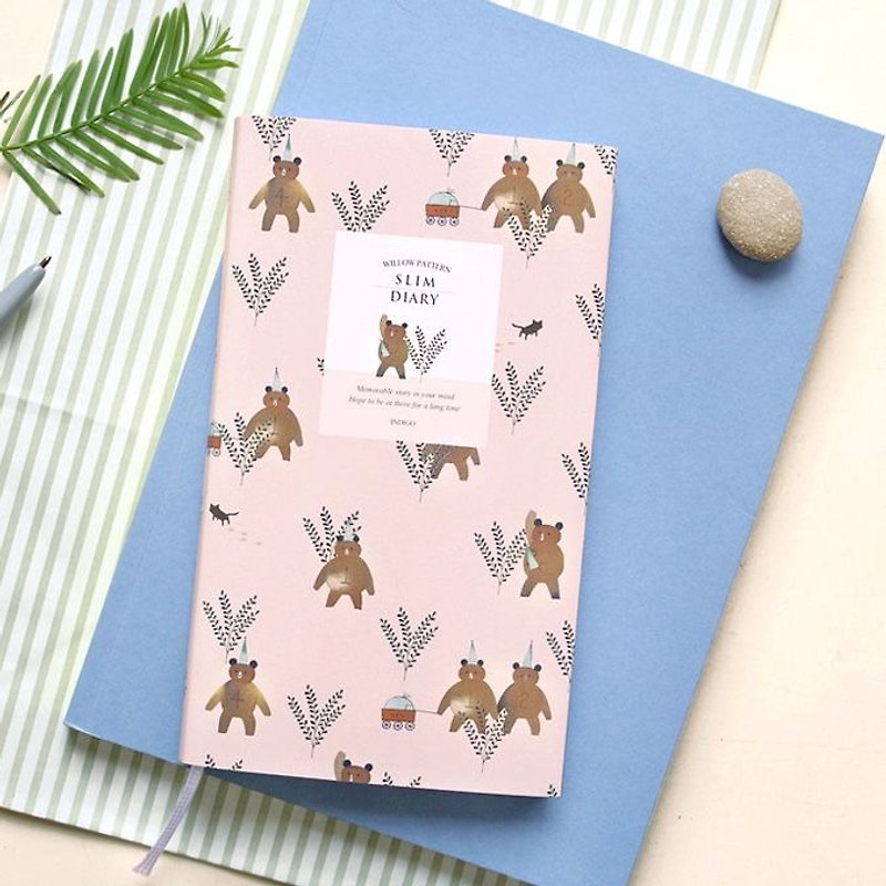 Indigo Willow Wind Accent Moon (no aging) - pink bears, IDG74587 - Notebooks & Journals - Paper Pink