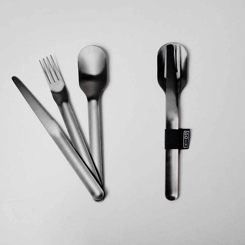 DOIY 黑潮刀叉匙餐具組 - 刀/叉/湯匙/餐具組 - 不鏽鋼 黑色
