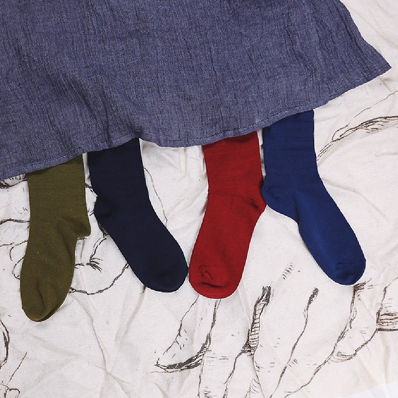 Socks solid color cotton socks men and women with the same basic color easy to match daily essential quality cotton socks - อื่นๆ - ผ้าฝ้าย/ผ้าลินิน 