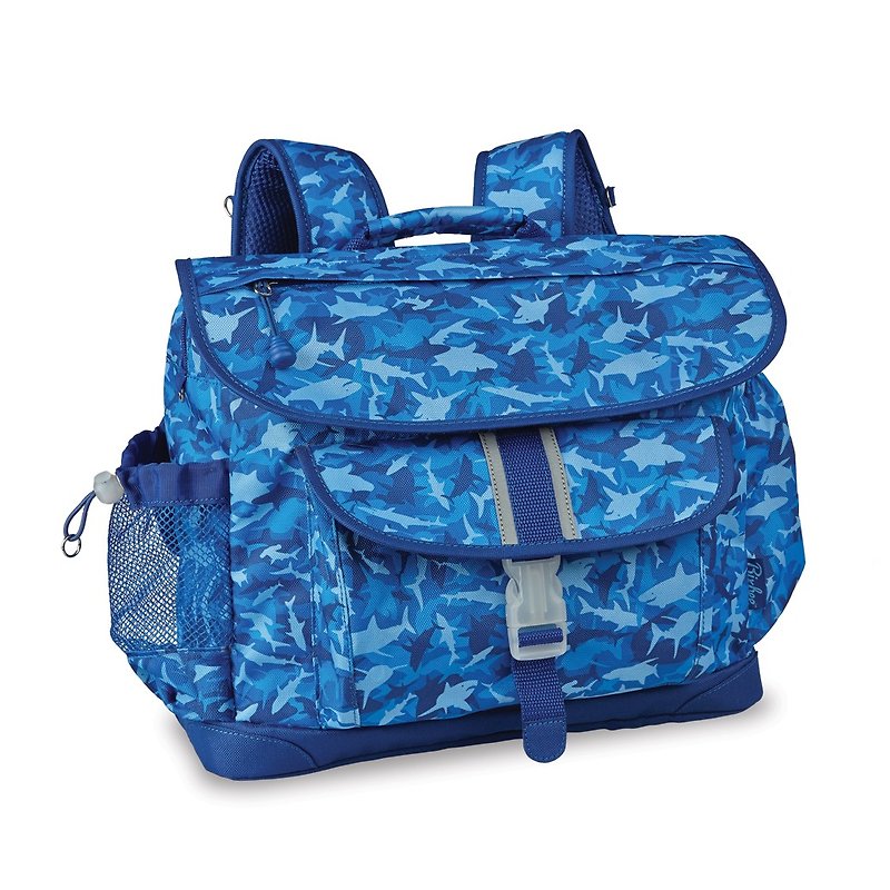Bixbee Shark Camo Kids Backpack - Blue Large - กระเป๋าเป้สะพายหลัง - เส้นใยสังเคราะห์ สีน้ำเงิน