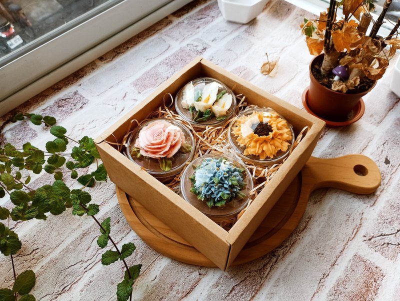 【雙北限定】莎莉絲特の裱花提拉米蘇(四入禮盒) - 蛋糕/甜點 - 新鮮食材 橘色