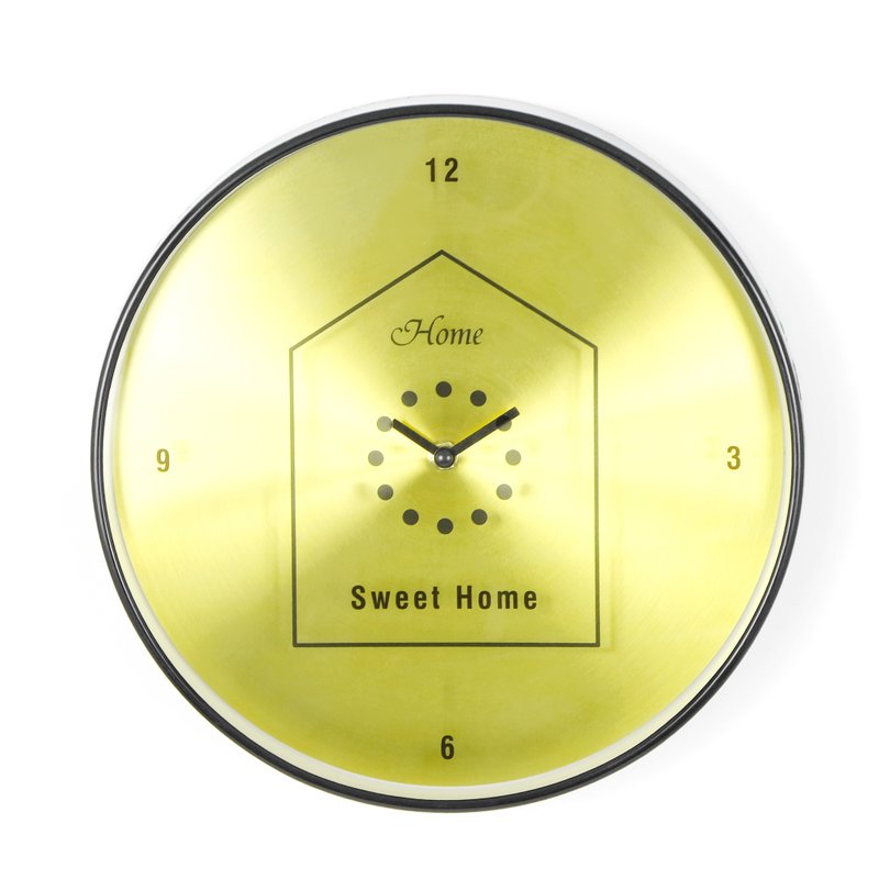 Golden House 金屬雙層玻璃印刷時鐘掛鐘 - 時鐘/鬧鐘 - 塑膠 金色