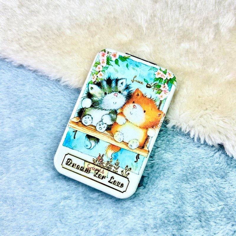 【手工禮物】【獨家!!生活防水】磁吸式摺疊鏡 – 長方款 - 彩妝刷具/鏡子/梳子 - 玻璃 多色
