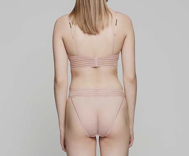 ornoir.co Thong Panty  Pale Pink - Shop ornoir.co lingerie studio Women's  Underwear - Pinkoi