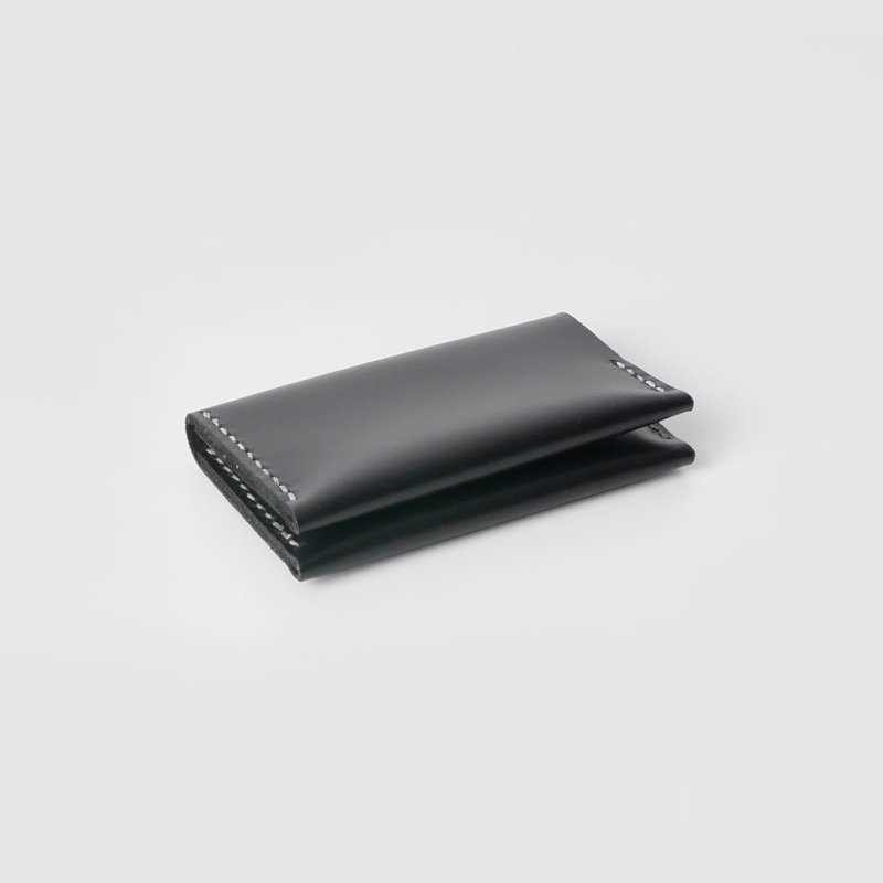 Black vegetable tanned card case - Card Holders & Cases - Genuine Leather 