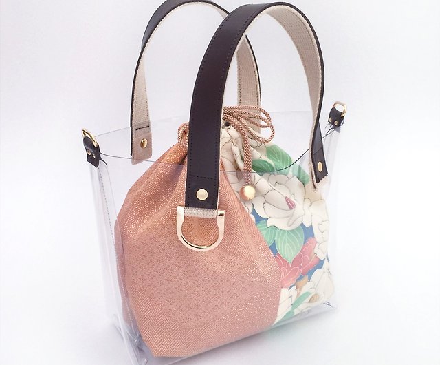 Vintage Kimono Bag Drawstring Bucket Bag Silk Bag Crossbody 