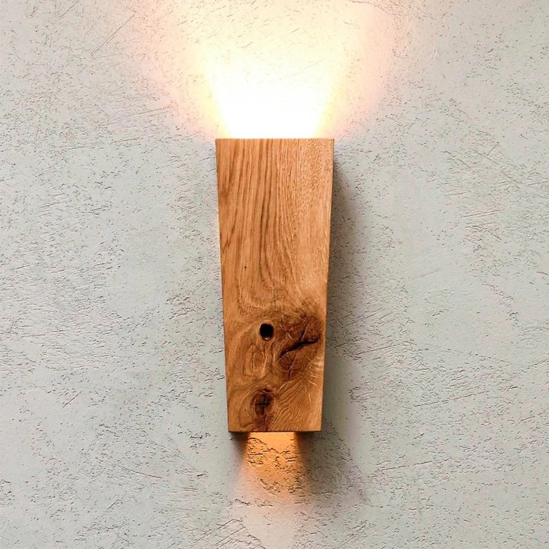 Oak Wall Minimalistic Light TRAPEZE - โคมไฟ - ไม้ 