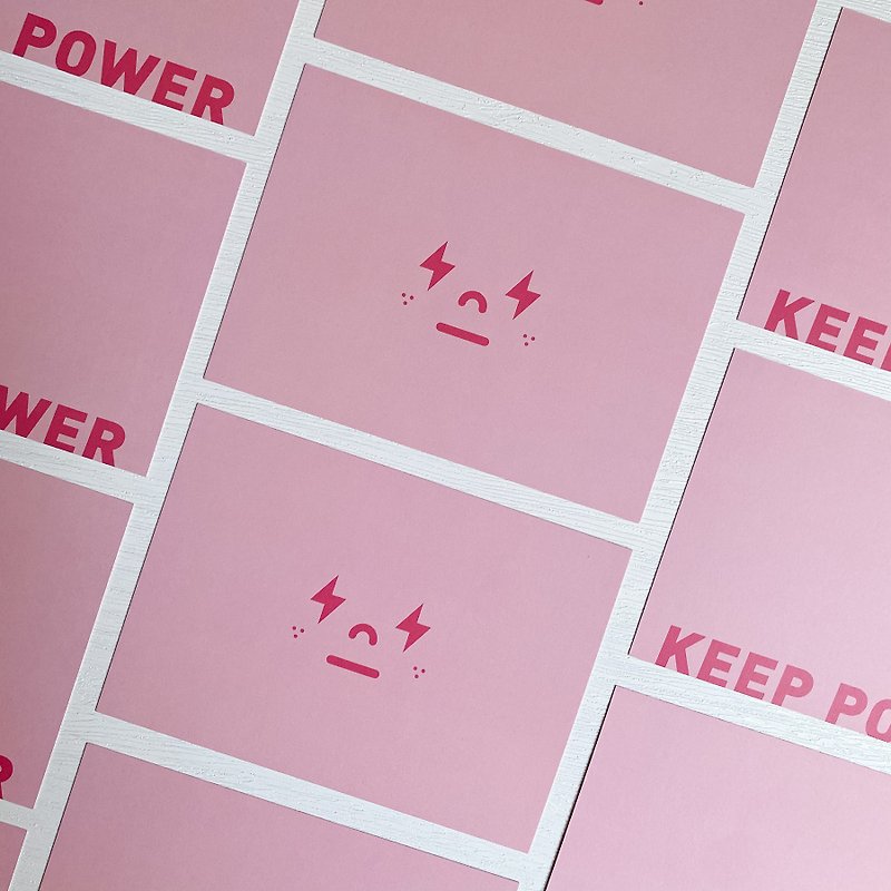 Pink Lightning Postcard - การ์ด/โปสการ์ด - กระดาษ สึชมพู