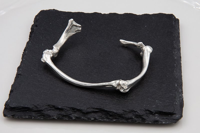 Skeleton Series C-shaped Thin Skeleton Bracelet - Bracelets - Sterling Silver Silver