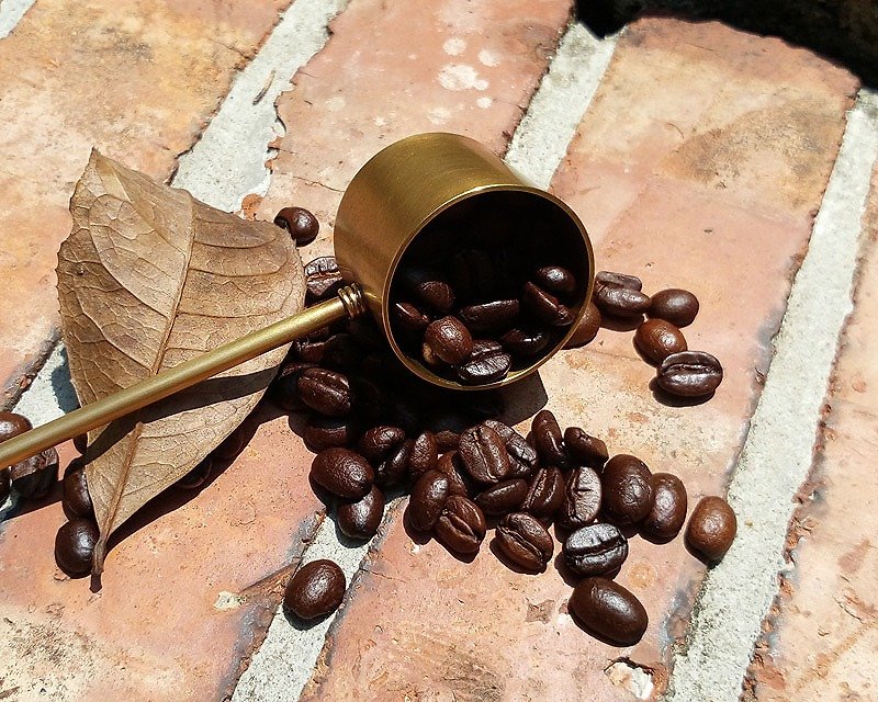 Scoop a spoonful morning incense No. -4 Bronze coffee measuring spoons / Ag No. 033 - เครื่องทำกาแฟ - โลหะ สีกากี