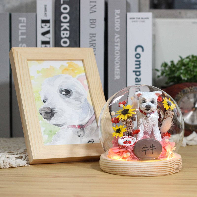 [Customized pet model] Maltese fur child doll commemorative accessories customized 7-8 cm - Stuffed Dolls & Figurines - Other Materials 