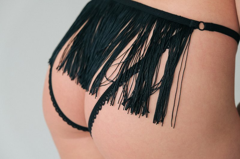 Erotic panties for women - Sexy underwear - Open lingerie - ชุดชั้นในผู้หญิง - เส้นใยสังเคราะห์ สีทอง