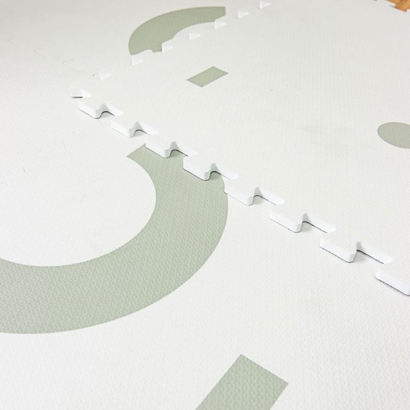 【PLAYZU】Avocado Milkshake∣ Comfortable and harmonious children's play mat, simple geometric and playful puzzle - Crawling Pads & Play Mats - Other Materials Green