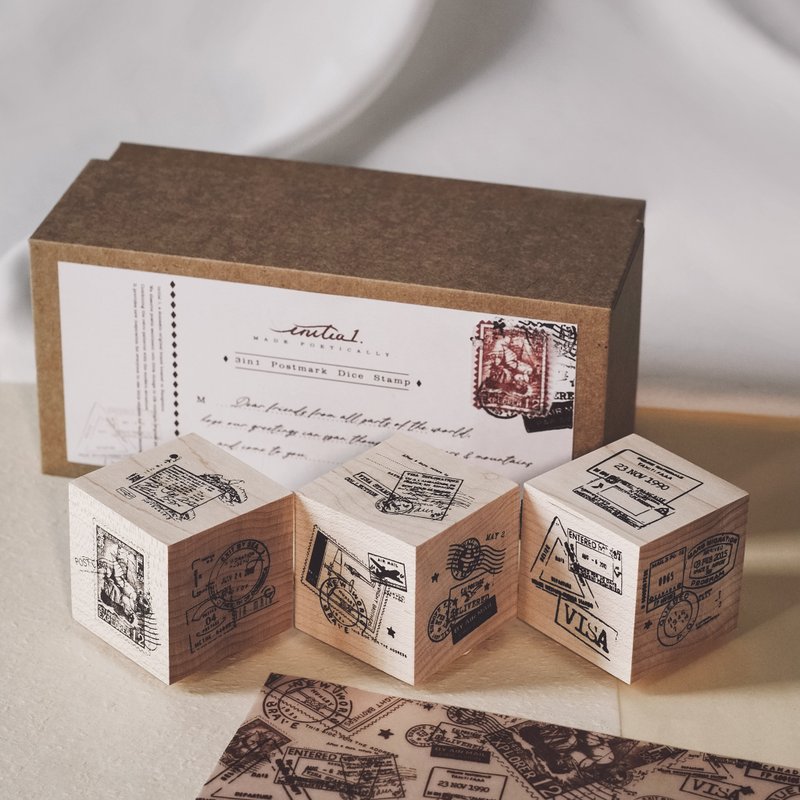 [Dice Stamp Series] in1 Original Notebook Stamp 3-in-1 3-body Stamp Maple Stamp - ตราปั๊ม/สแตมป์/หมึก - ไม้ 