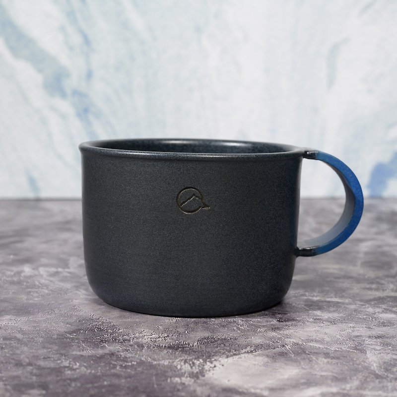 Vacay Cup Blue Handle - Pottery & Ceramics - Pottery Black