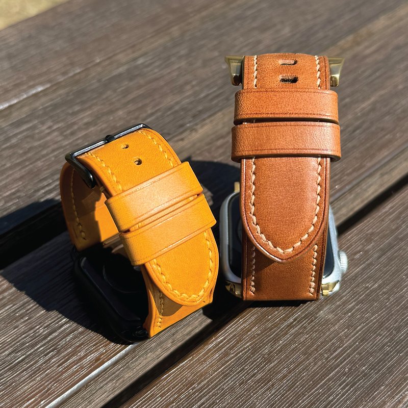 【Apple Watch Strap】Buttero Collection | Luxury | Handmade Leather in Hong Kong - Watchbands - Genuine Leather Multicolor