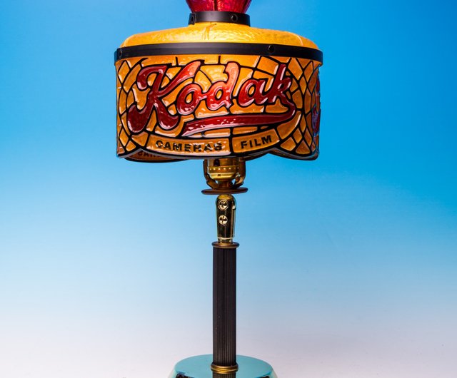 60年代　KODAK コダック　ステンドグラス　アドバタイジング　ランプ　店舗用 60年代KODAK コダックステンドグラスアドバタイジングランプ店舗用