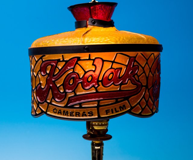60年代KODAK コダックステンドグラスアドバタイジングランプ店舗用