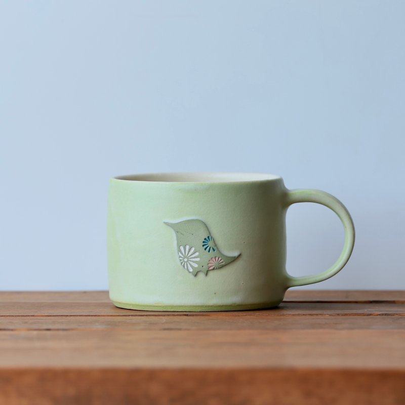 Green Green Coffee Mug - แก้วมัค/แก้วกาแฟ - ดินเผา สีเขียว