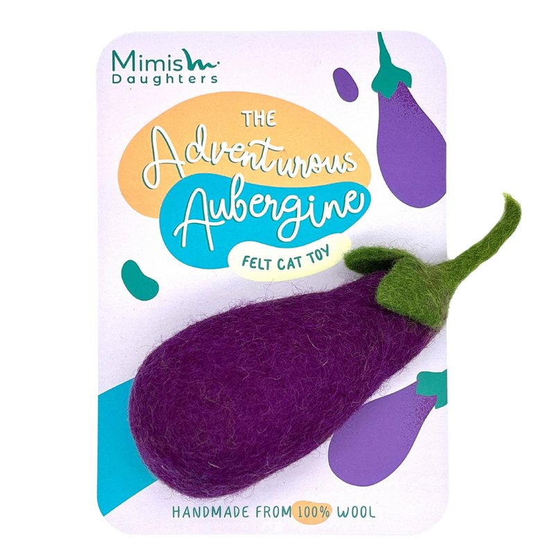 Mimis Daughters - Adventurous Aubergine - Felt Cat Toy - ของเล่นสัตว์ - ขนแกะ สีม่วง